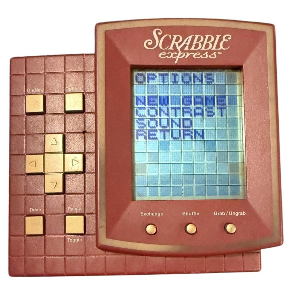 Scrabble Express Hasbro Vintage Handheld Electronic Video Game Tested!